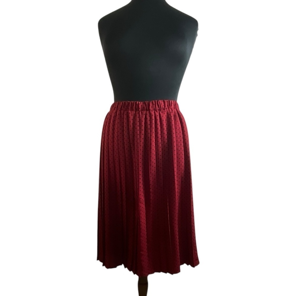 Anthropologie Hey There By Karen Walker Pleated Polka Dot Midi Skirt